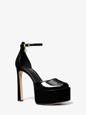 michael kors patent leather peep toe pumps|martina patent peep toe pumps.